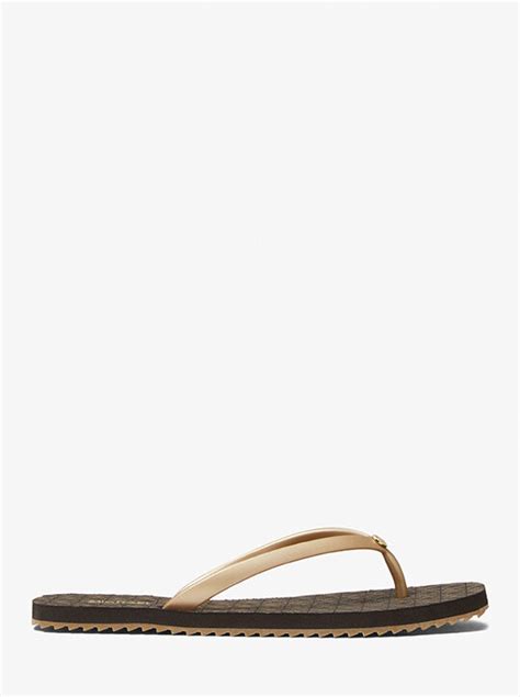 michael kors fur flip flops|michael kors jinx flip flops.